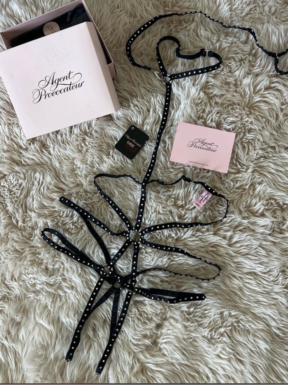Agent Provocateur Black Studded Strappy Harness